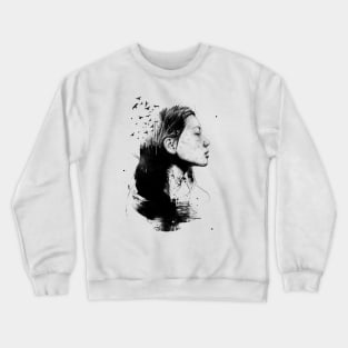 Open your mind (bw) Crewneck Sweatshirt